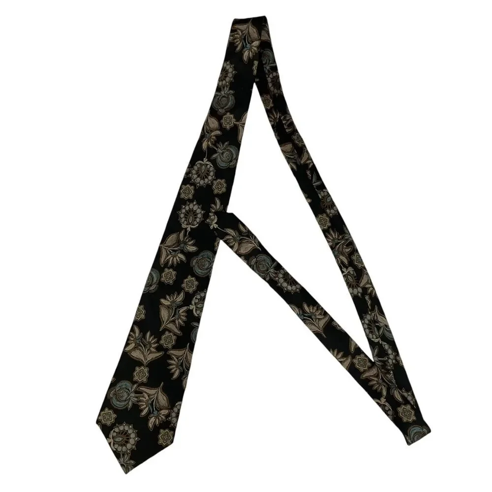 Pinnacle Men's Pure Silk Floral‎ Print Necktie Formal Business
